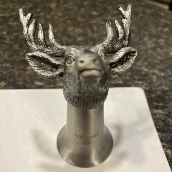Jagermeister Other - 1990’s Jagermeister Stag Pewter Metal Deer Head Shot Glass a/k/a Stirrup Club